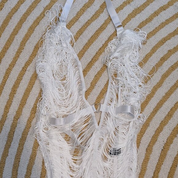 White fringe bathing suit coverup - bundle for free! - Picture 1 of 1